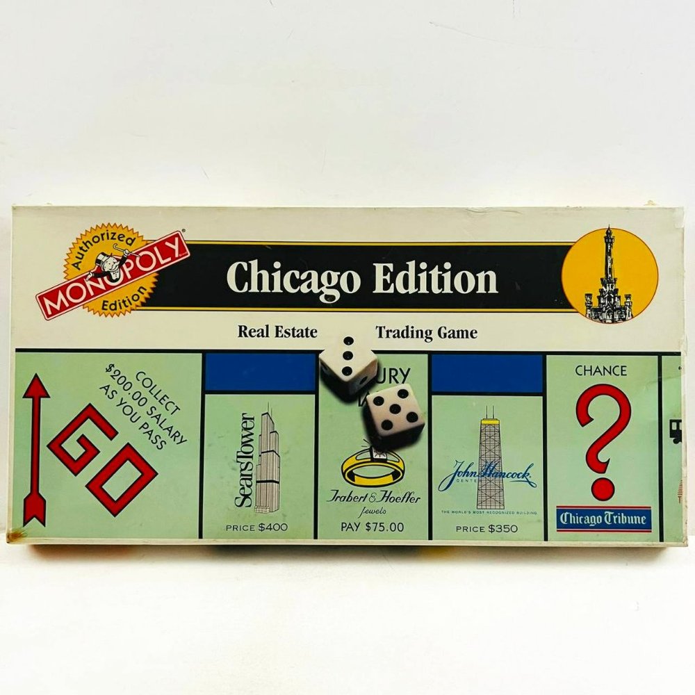 Vintage Monopoly Chicago Edition 2000 Authorized Edition Hasbro Board Game New
